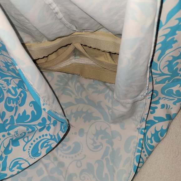 Lands End Swim Top Womens Sz 16 D Blue Modest Tank Neck Pool Strap Plus Size - Picture 9 of 12